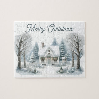 Puzzle Cabane d'hiver pour les fêtes de Noël