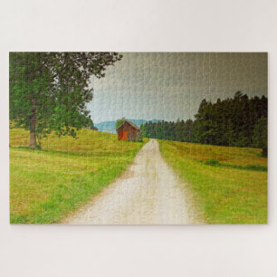 Puzzle Cabane en bois en Autriche et chemin