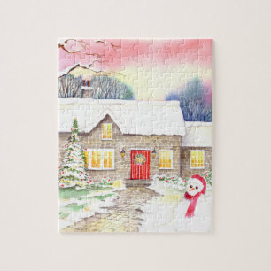 Puzzle Cabane enneigée