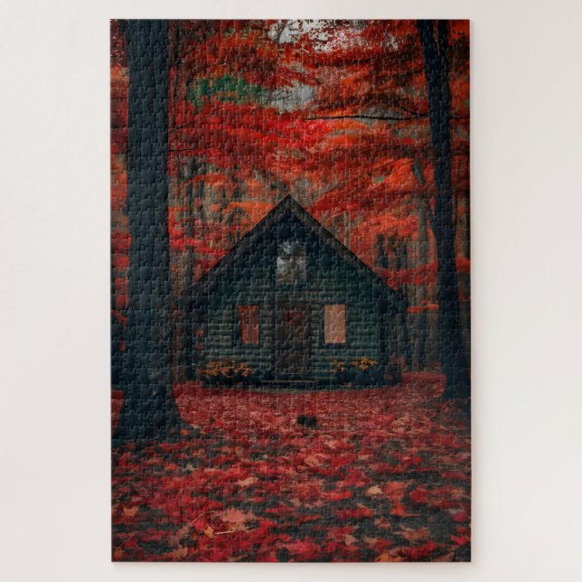 Puzzle Cabine Dans Les Bois (Vertical)