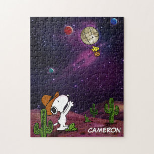 Puzzle cacahuètes   Snoopy & Woodstock Cowboy