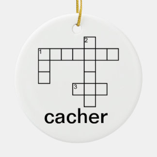 Puzzle Cacher Geocaching Custom Ceramic Ornament
