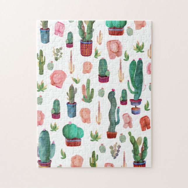 Puzzle Cactus et boutons (Vertical)
