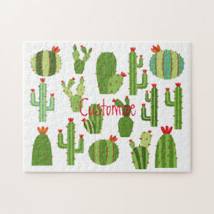 Puzzle Cactus Plantes à fleur rouge agité Thunder_Cove