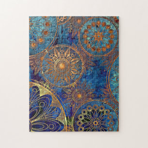 Puzzle Cadeau Celestial Bleu et Or Challenger