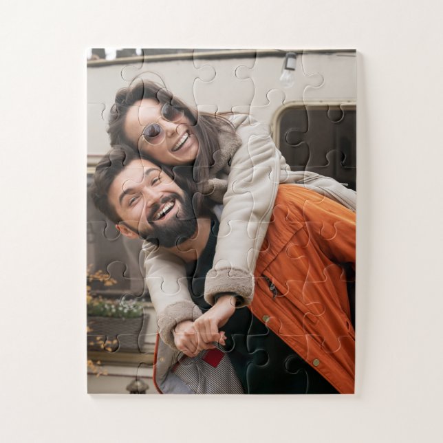 Puzzle Cadeau Couple personnalisé, Cadeau Valentines Jour (Vertical)