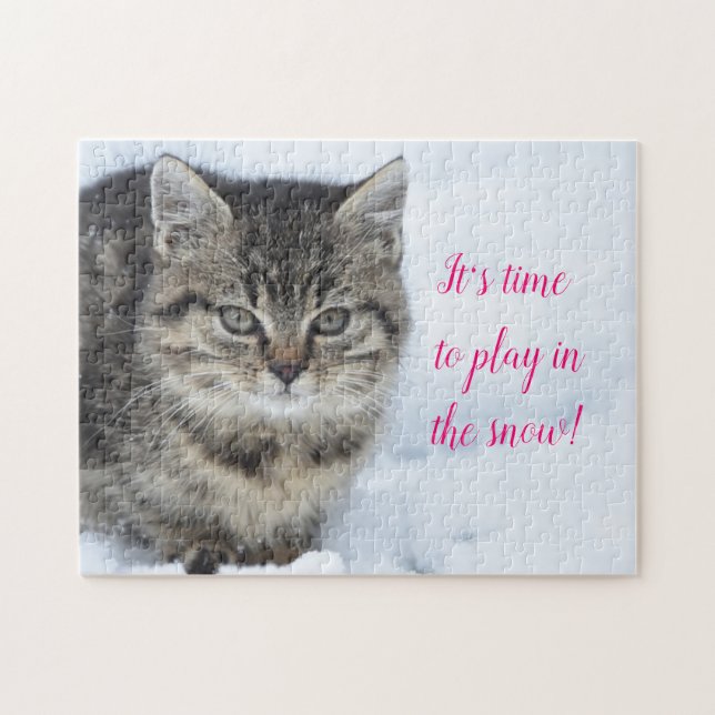Puzzle Cadeau de conception de chat populaire (Horizontal)