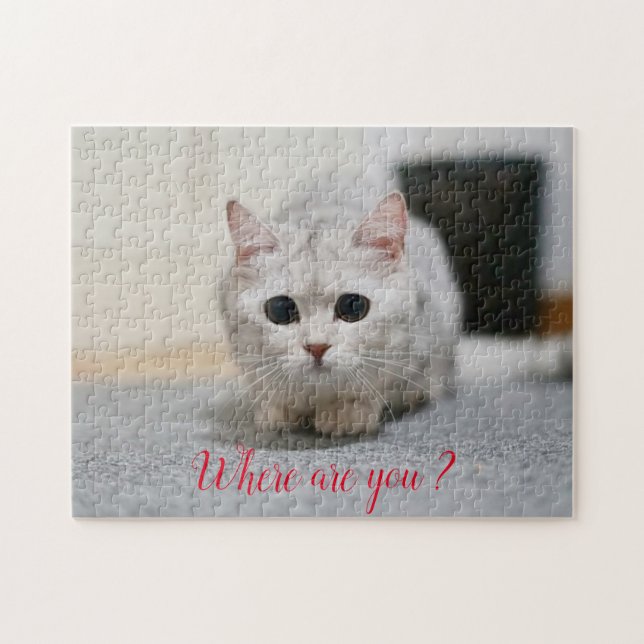 Puzzle Cadeau de conception de chat populaire (Horizontal)