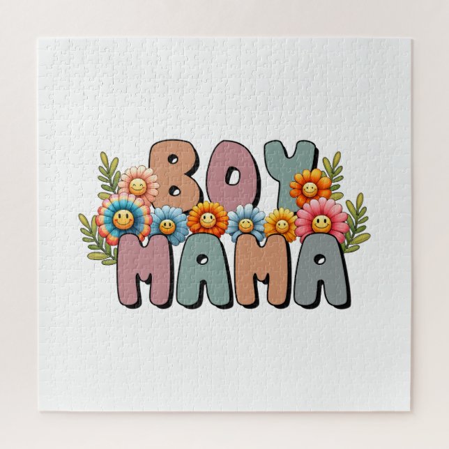 Puzzle Cadeau de la fête des mères | Garçon maman (Vertical)