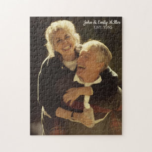 Puzzle Cadeau de Mariage Personnalisé pour Couple Anniver