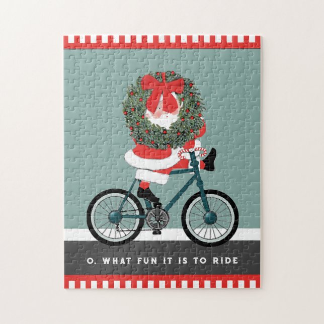 Puzzle Cadeau de Noël Vélo de vacances (Vertical)