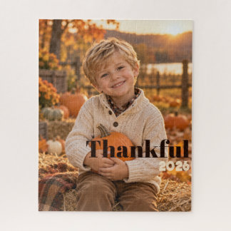 Puzzle Cadeau de Thanksgiving 2026 personnalisé avec phot