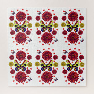 Puzzle Cadeau Floral Papillon Printanier Personnalisé