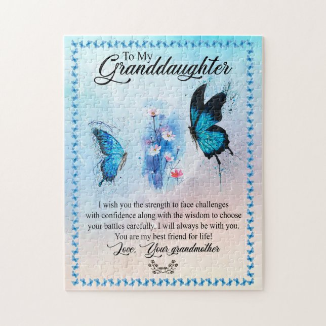 Puzzle Cadeau Grandgirl | Love Grand-mère Famille Groupe (Vertical)