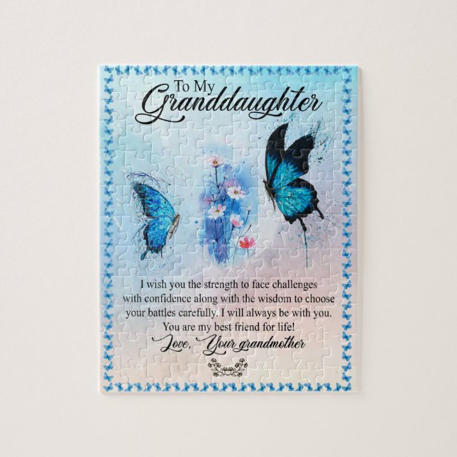 Puzzle Cadeau Grandgirl | Love Grand-mère Famille Groupe (Vertical)