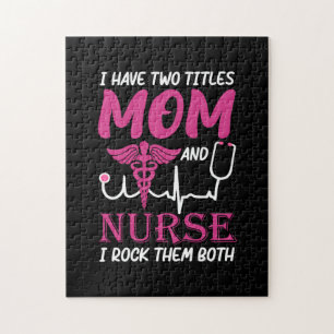 Puzzle Cadeau infirmière J'Ai Deux Titres Maman Et Infi