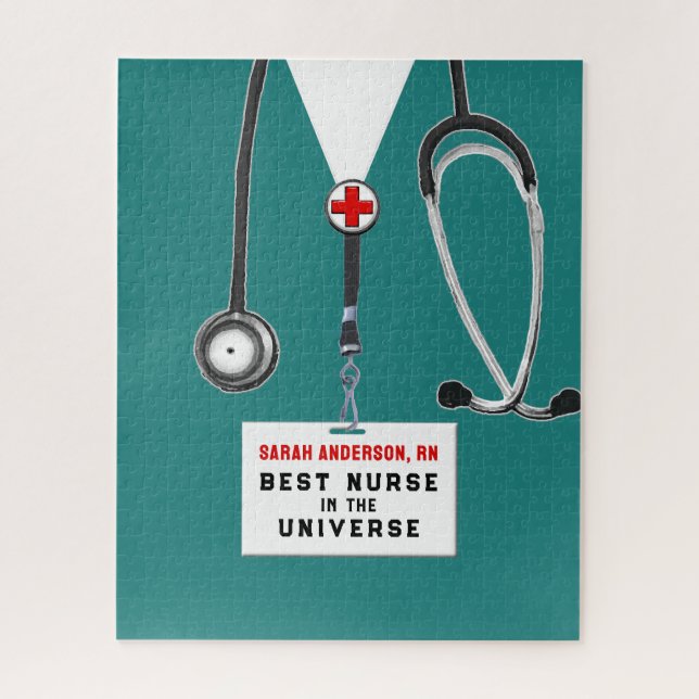 Puzzle cadeau infirmière personnalisée (Vertical)