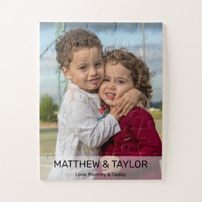 Puzzle Cadeau photo personnalisé Brother Soeur (Vertical)