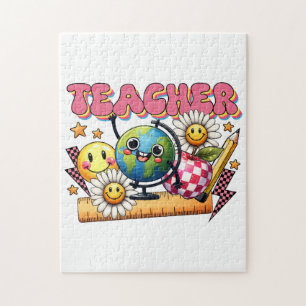 Puzzle Cadeau pour Enseignant   Enseignant Floral