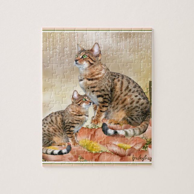 Puzzle Cadeaux de chats du Bengale (Vertical)