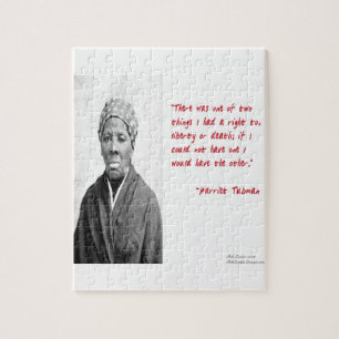 Puzzle Cadeaux de citation de Harriet Tubman "Liberté ou 