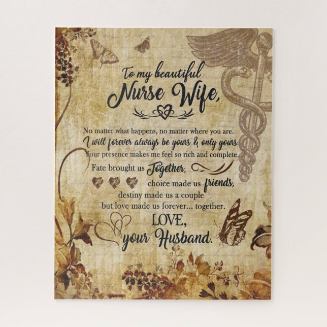 Puzzle Cadeaux de femme infirmière | Lettre À Ma Belle Fe (Vertical)