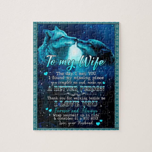 Puzzle Cadeaux de femme | Lettre À Ma Femme Je T'Aime Pou (Vertical)
