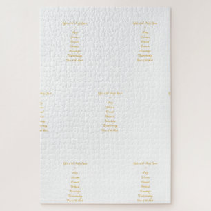 Puzzle Cadeaux de l'Esprit Saint en 3D Look Script doré