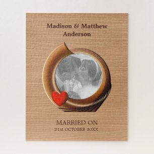 Puzzle Cadre en bois photo personnalisé