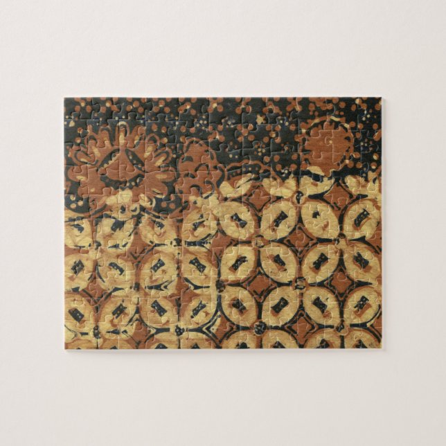 Puzzle Café Bean Batik Art Motif Design (Horizontal)
