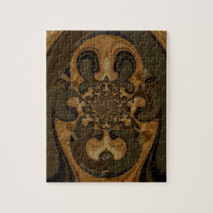 Puzzle Café Brown Flux Kaleidoscope Art Imprimer