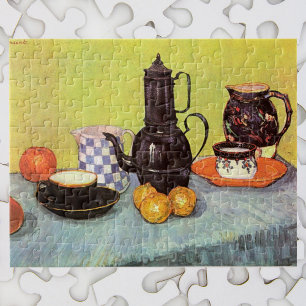 Puzzle Café en émail bleu par Vincent van Gogh