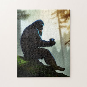 Puzzle Café Tranquille du Matin Forêt Vierge Bigfoot