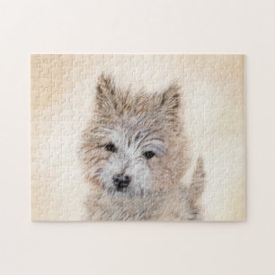Puzzle Cairn Terrier Peinture Chiot - Art Chien original