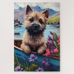 Puzzle Cairn Terrier sur une pagaie : Une aventure Pittor
