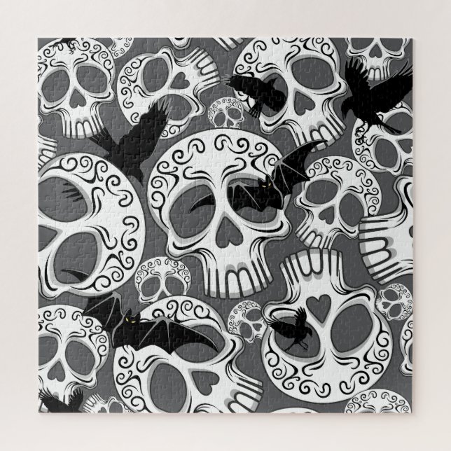 Puzzle Calaveras décoratives Halloween (Vertical)