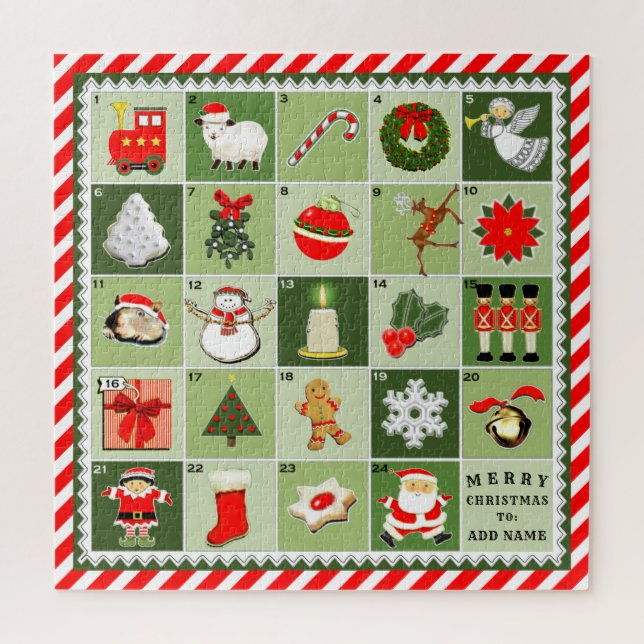 Puzzle Calendrier créatif de l'Avent de Noël (Vertical)