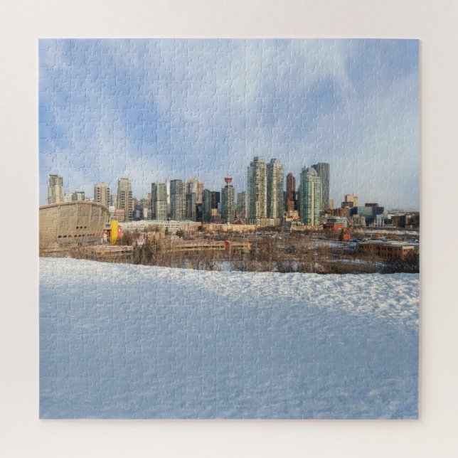 Puzzle Calgary Skyline Winter Wonderland (Vertical)