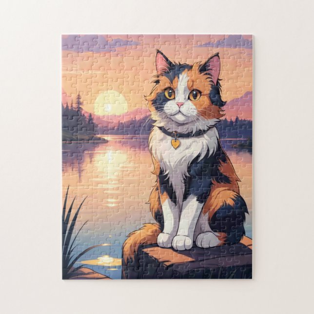 Puzzle Calico Cat (Vertical)