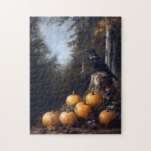 Puzzle Calico Kitten Assis Entre Feuilles D'Automne