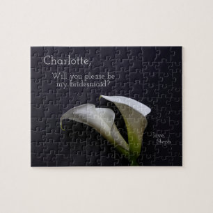 Puzzle Calla ment sur un arrière - plan sombre