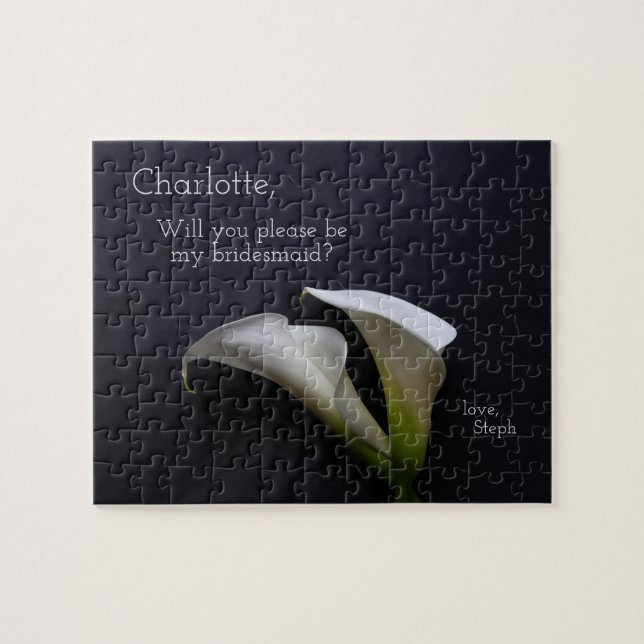 Puzzle Calla ment sur un arrière - plan sombre (Horizontal)