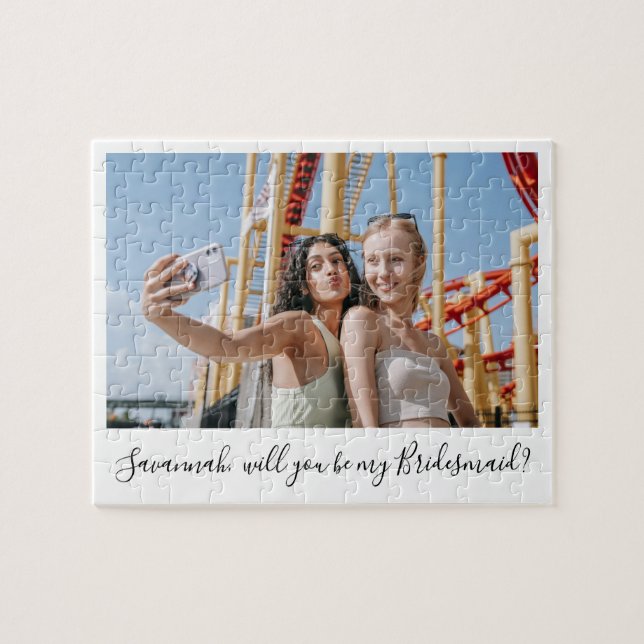 Puzzle Calligraphie blanche Photo personnalisée Propositi (Horizontal)