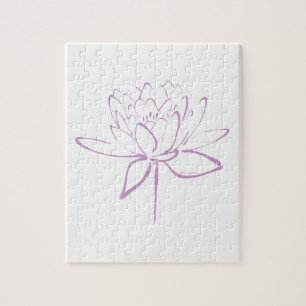 Puzzle Calligraphie de Lotus (lavande)