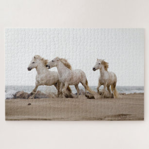 Puzzle Camargue Horses courir sur la plage