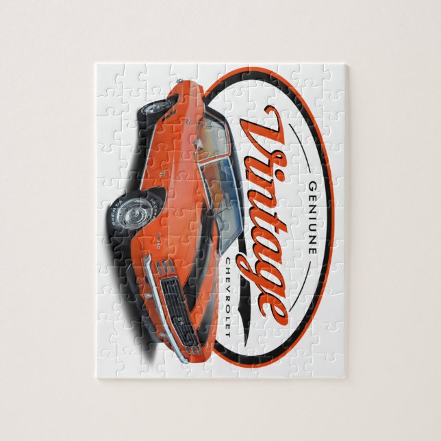 Puzzle Camaro orange vintage (Vertical)