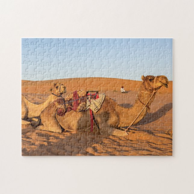 Puzzle Camels dans le désert d'Oman Wahiba (Horizontal)