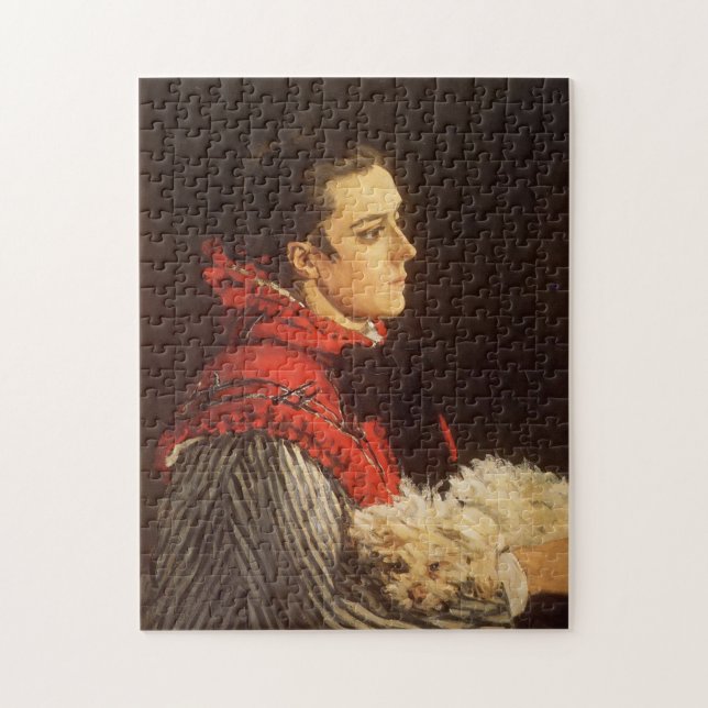 Puzzle Camille avec petit chien Monet Art (Vertical)