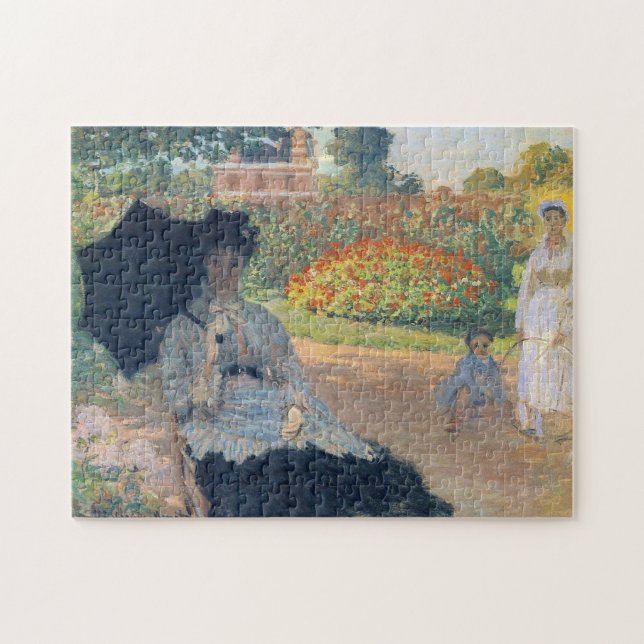 Puzzle Camille Monet dans le jardin Monet Art (Horizontal)