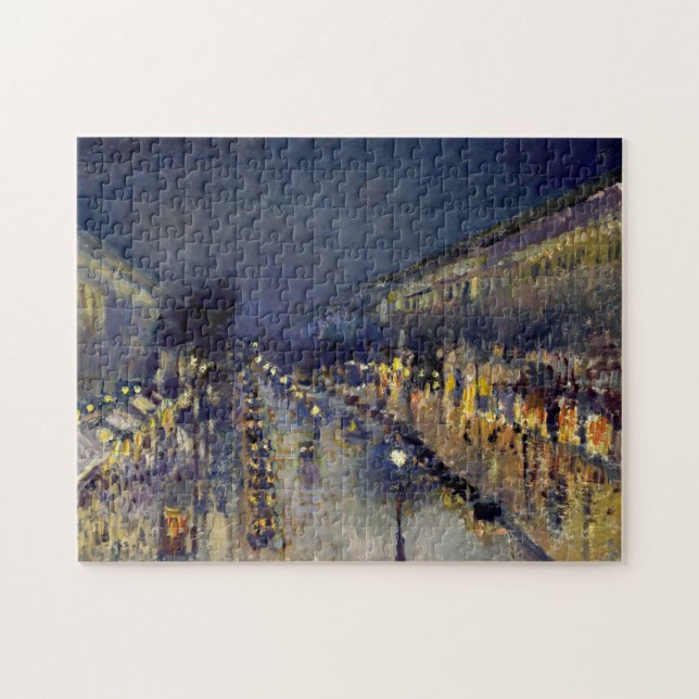 Puzzle Camille Pissarro - Boulevard Montmartre en nuit (Horizontal)